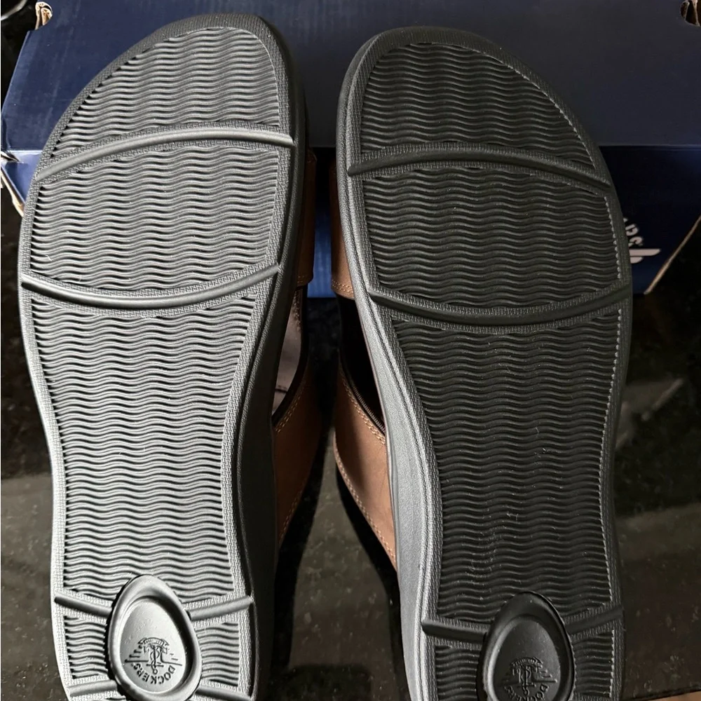Dockers Men's Brown Open-Toe Slide Sandals